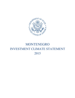 Montenegro Investment Climate Statement
