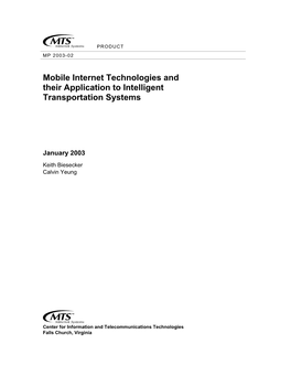 Mobile Internet Technologies and Their Application to Intelligent Transportation Systems