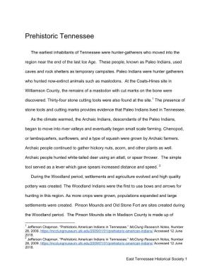 Prehistoric Tennessee