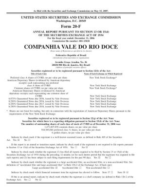 Companhia Vale Do Rio Doce