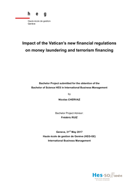 Impact of the Vatican's New Financial Regulations on Money Laundering