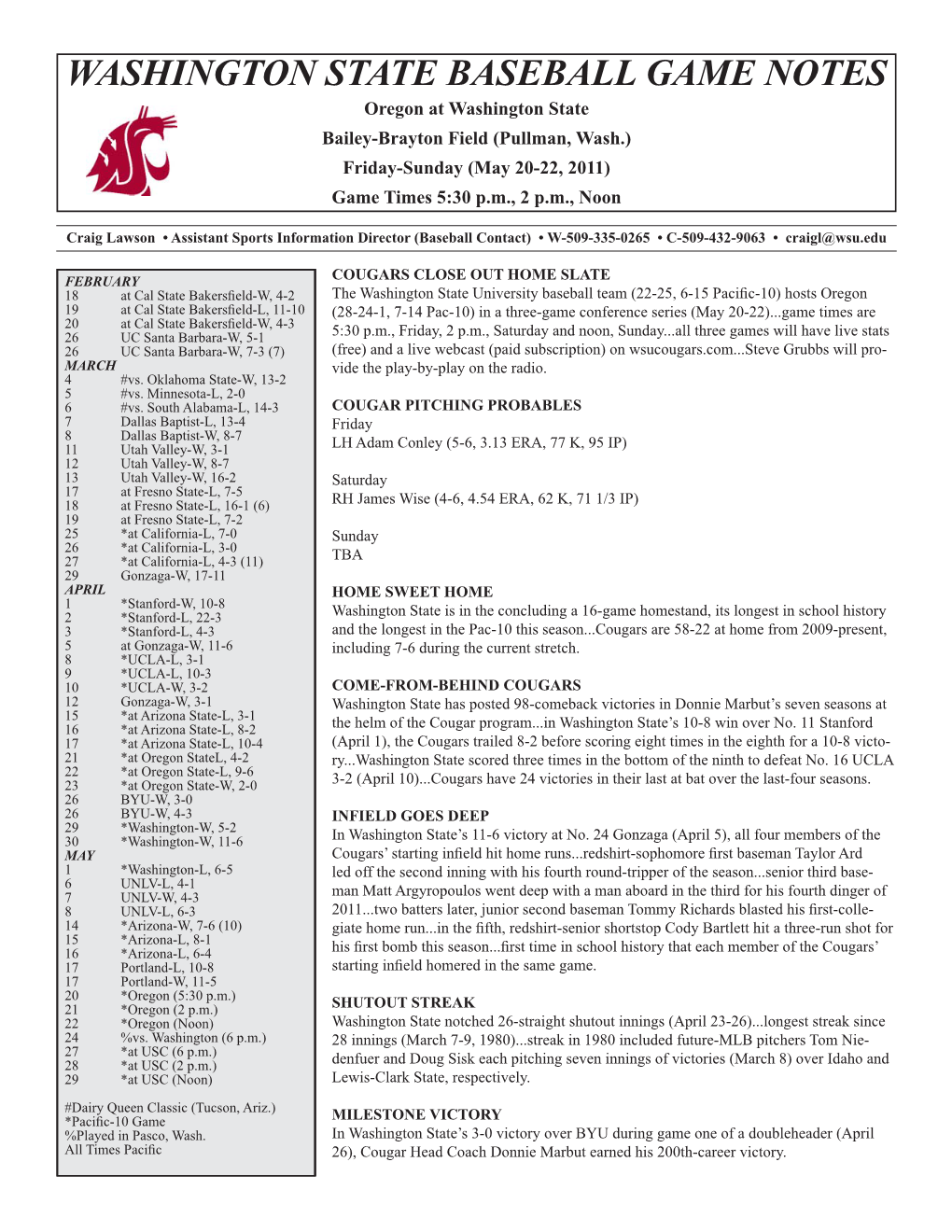 Baseball Game Notes.Indd