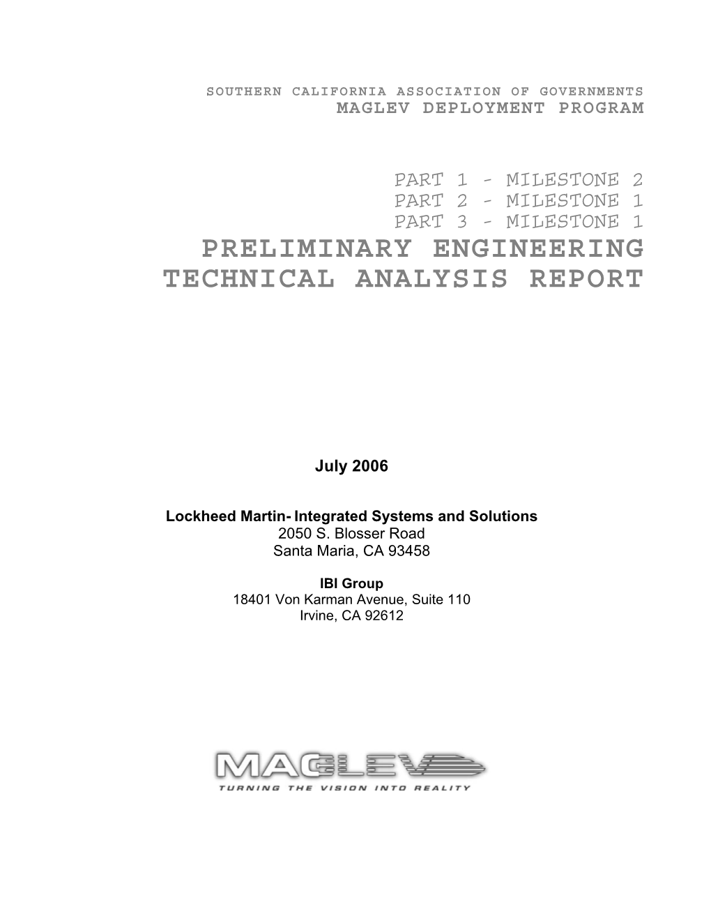 Maglev PE Technical Report