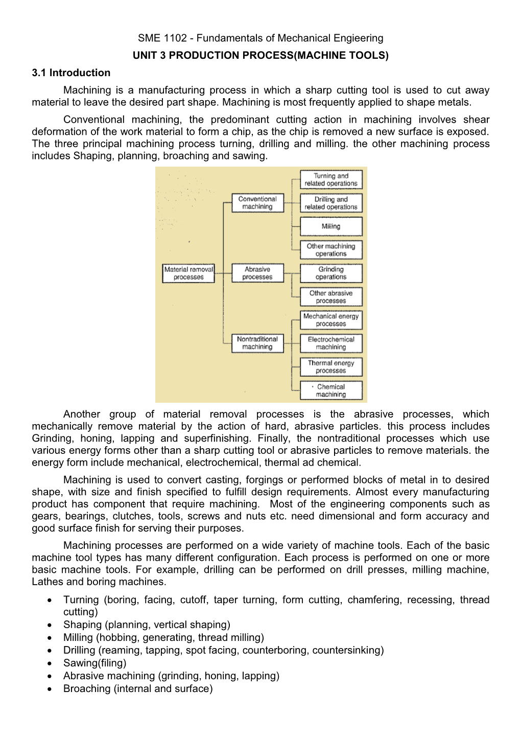 Fundamentals of Mechanical Engieering UNIT 3