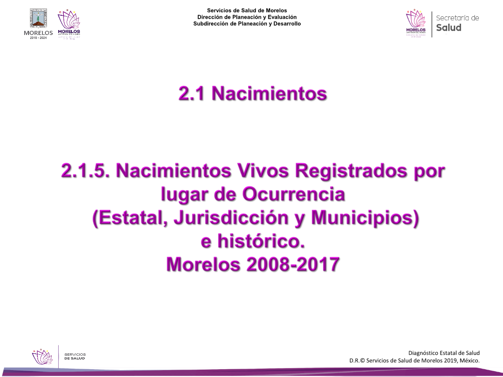 Nacimientos Vivos Registrados Por Lugar De Ocurrencia