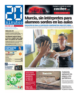 Murcia, Sin Intérpretes Para Alumnos Sordos En Las Aulas EDUCACIÓN NO PAGA LA SUBVENCIÓN COMPROMETIDA PARA ESTE CURSO