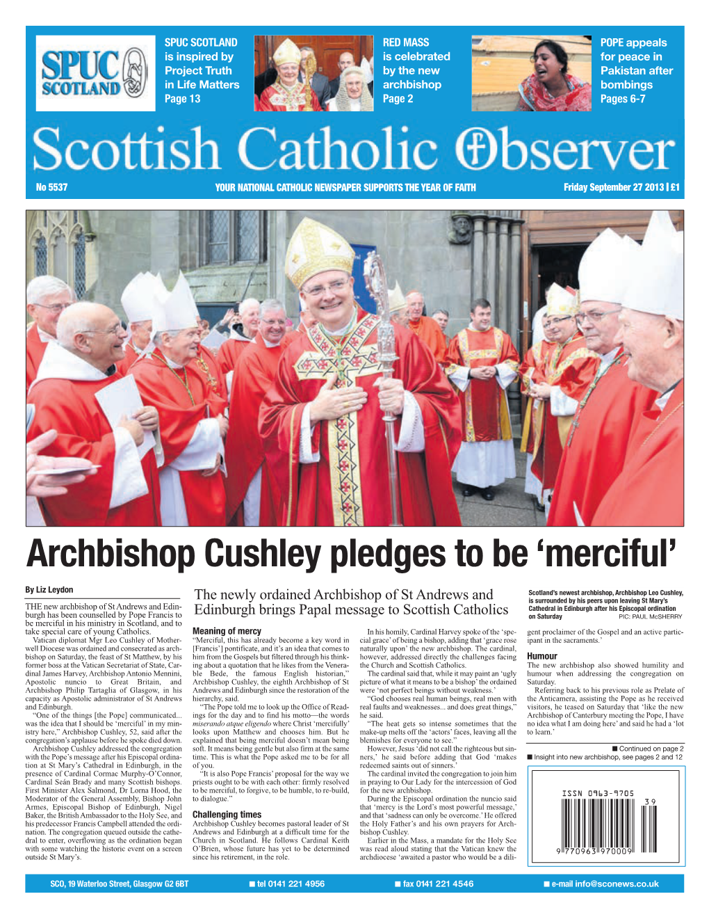 Archbishop Cushley Pledges to Be 'Merciful'