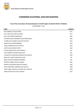 Carderno Eleitoral Dos Estudantes