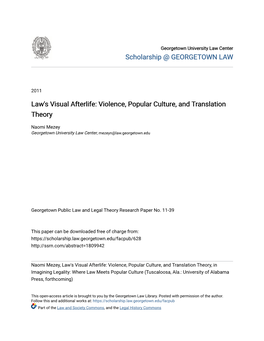 Violence, Popular Culture, and Translation Theory