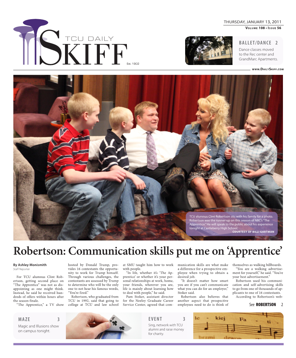 Robertson: Communication Skills Put Me on 'Apprentice'