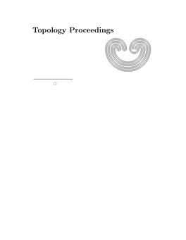 Topology Proceedings