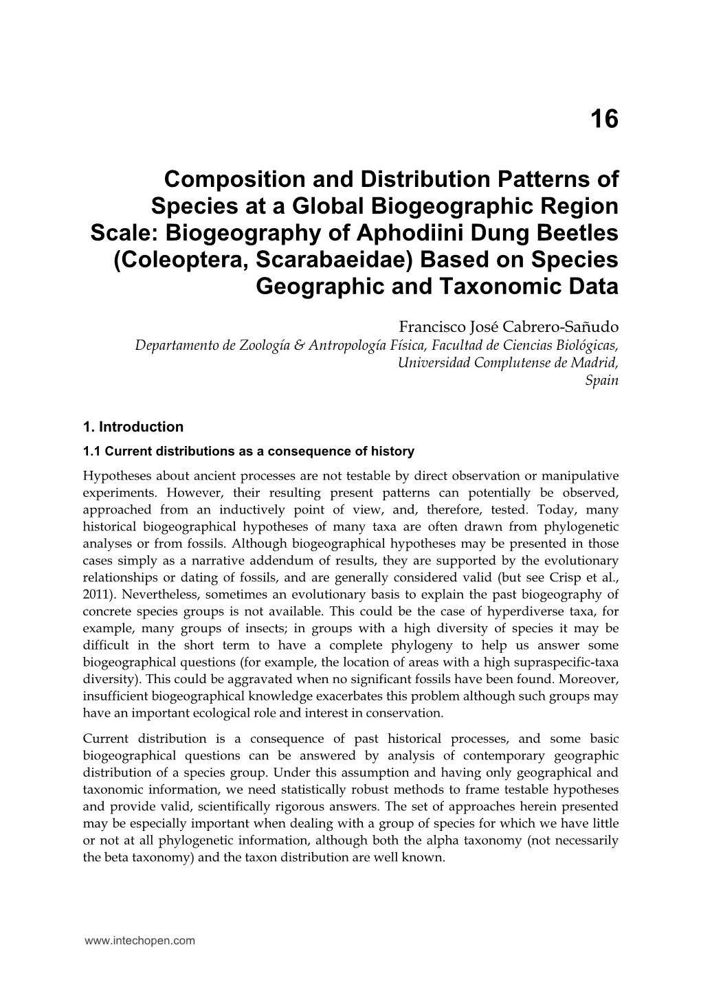 Composition and Distribution Patterns of Species at A