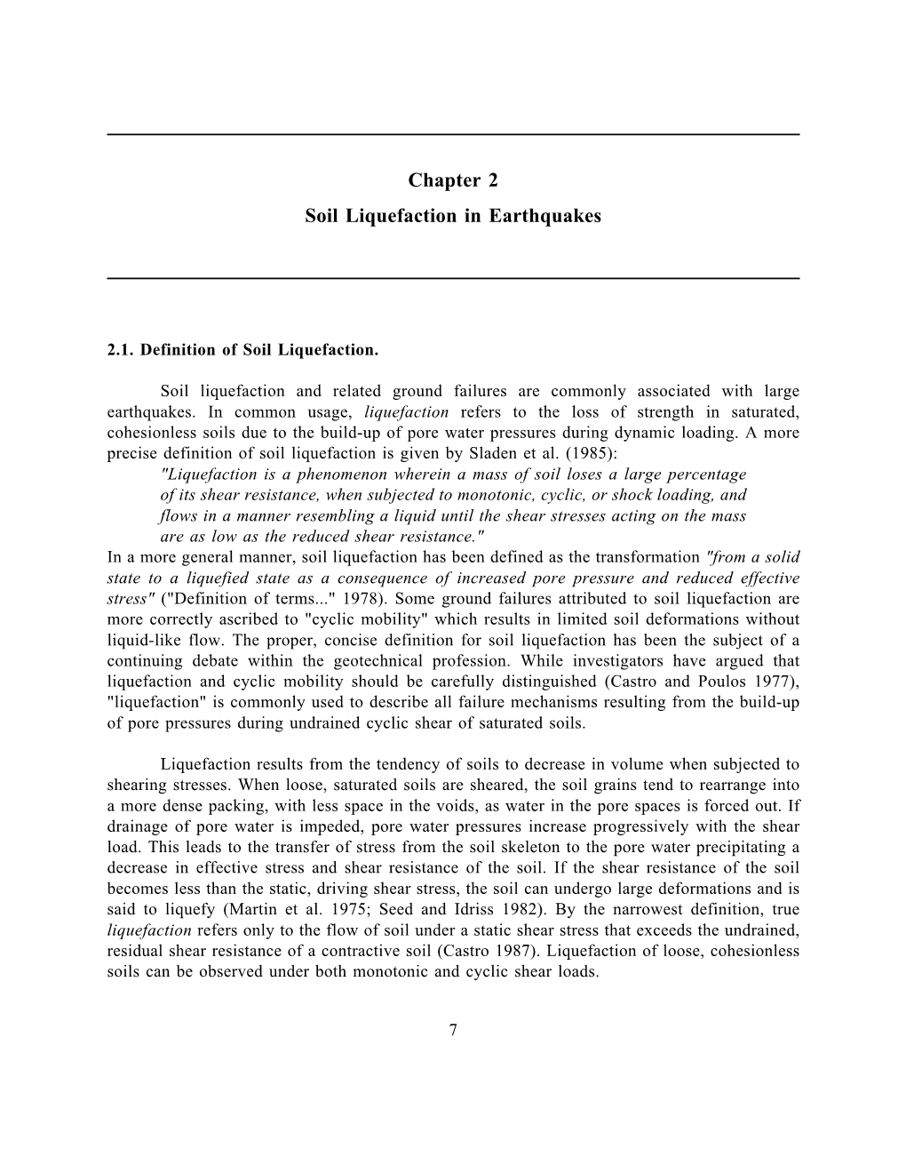 Chapter 2 Soil Liquefaction in Earthquakes