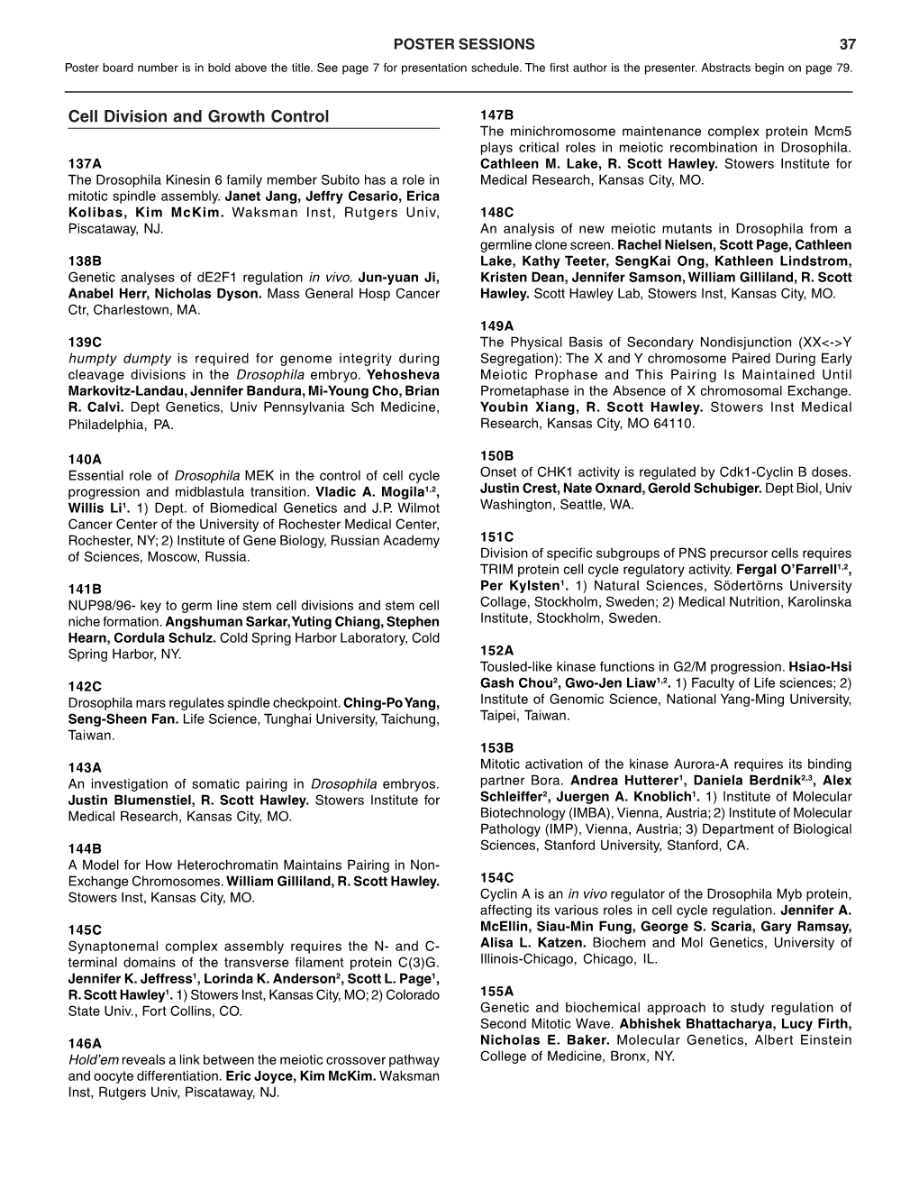 POSTER SESSIONS SESSIONS 37 Poster Board Numberprogram Is in Number Bold Above Is in the Bold Title