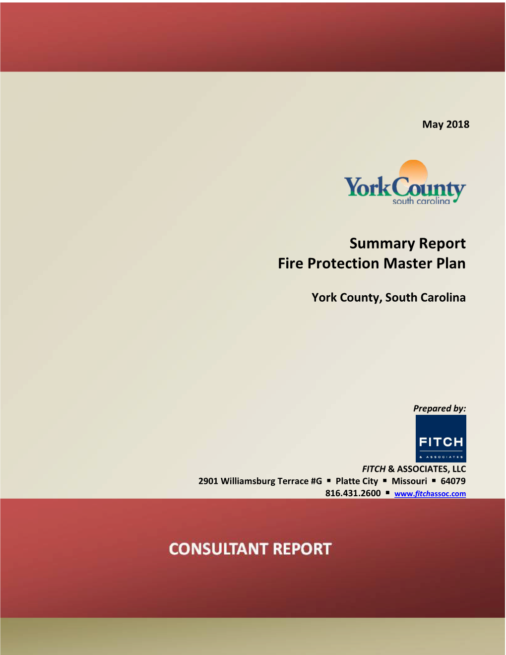 Summary Report Fire Protection Master Plan