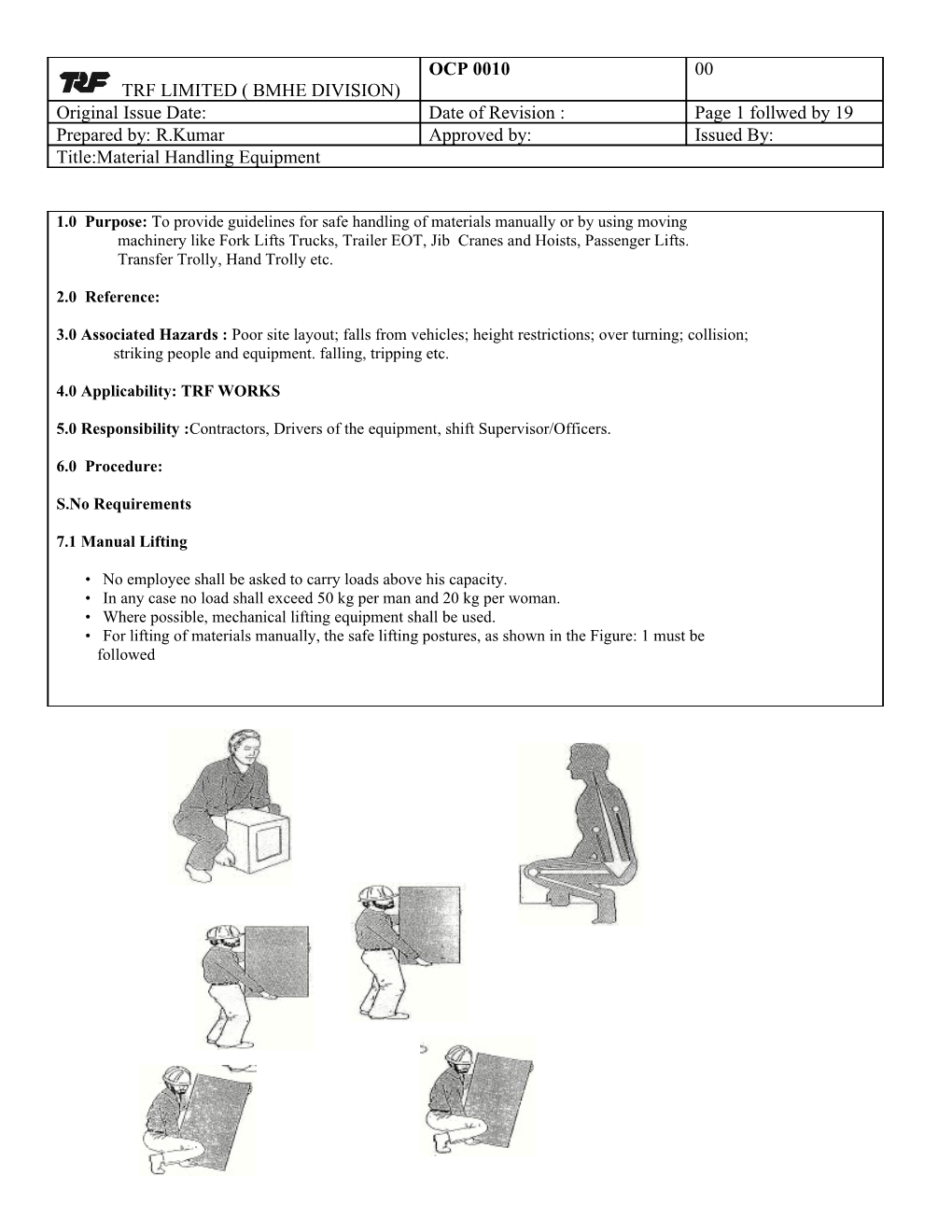 Figure 2 : Hand Signals for Overhead Cranes