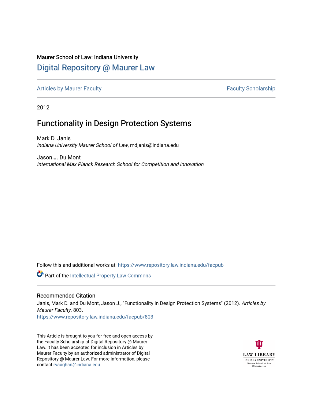 Functionality in Design Protection Systems