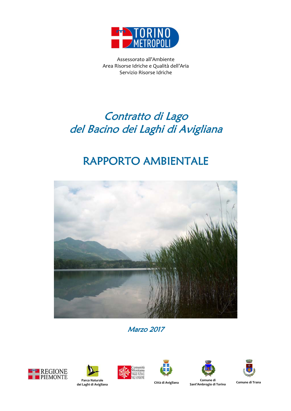 Contratto Di Lago Del Bacino Dei Laghi Di Avigliana