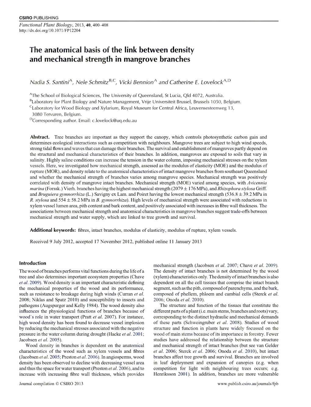 The Anatomical Basis of the Link Between Density And'mechanical