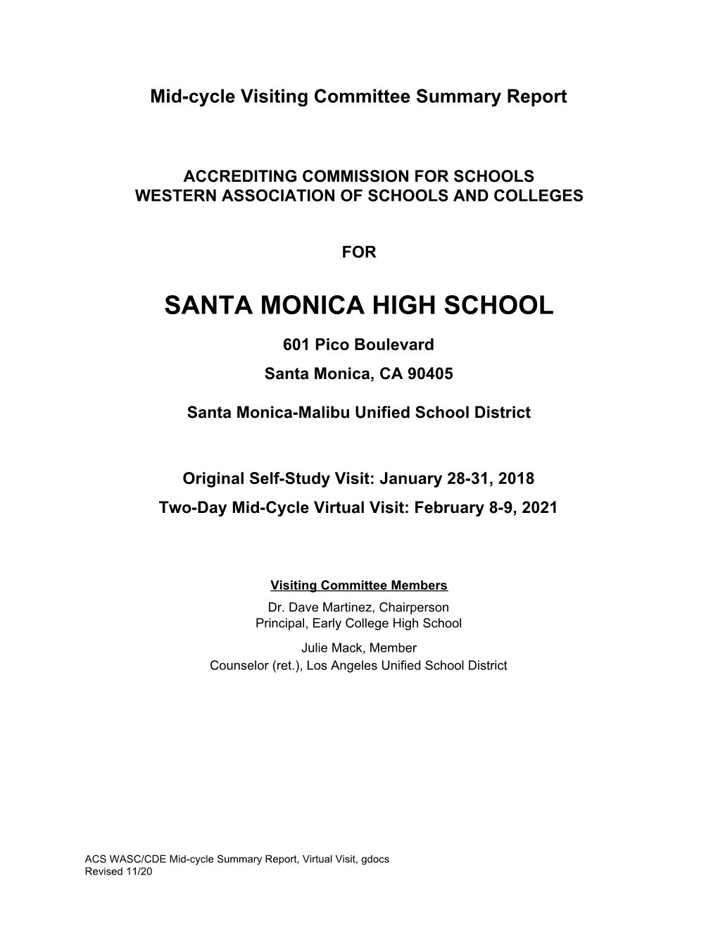 Santa Monica High School