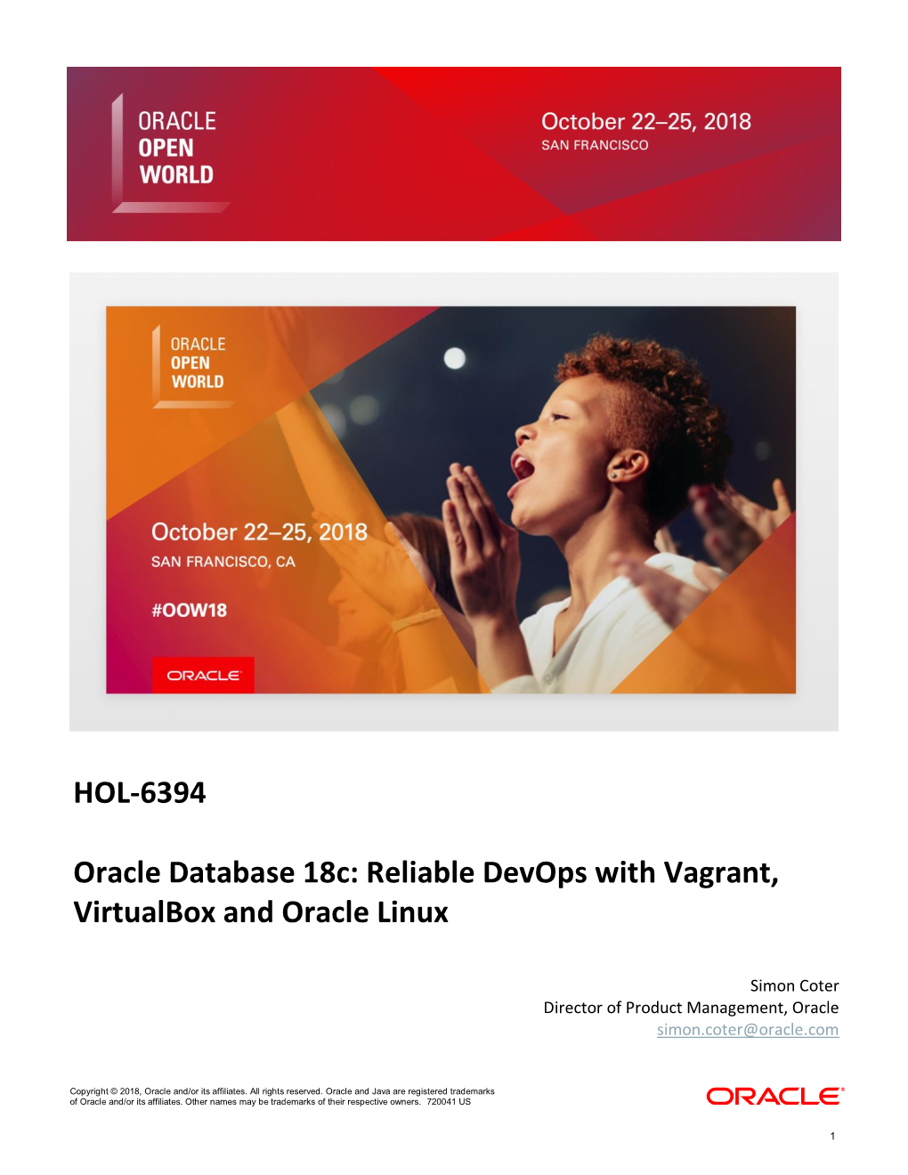 Reliable Devops with Vagrant, Virtualbox and Oracle Linux