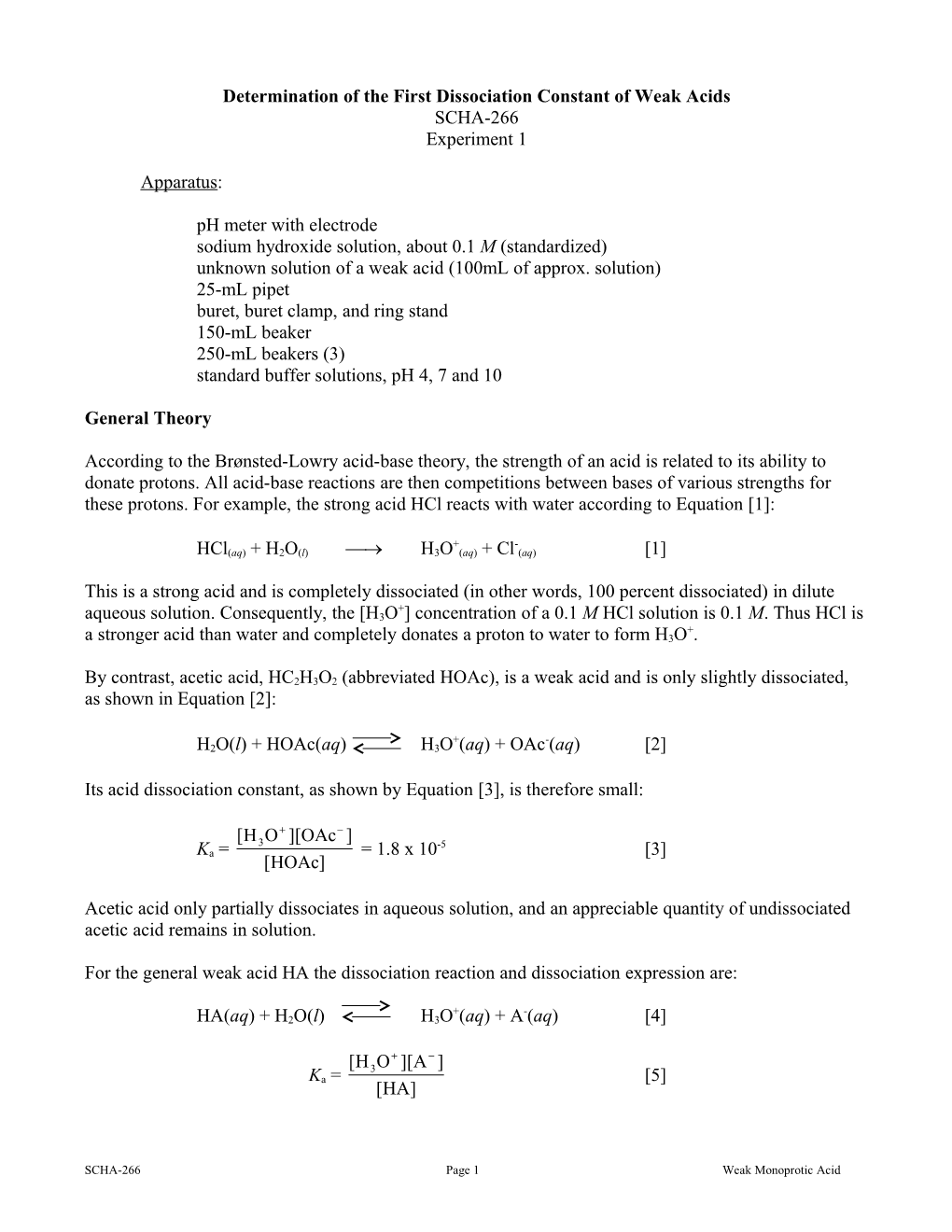 Weak Acid Lab 1