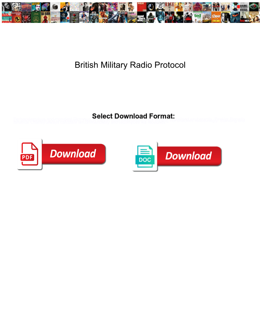 British Military Radio Protocol