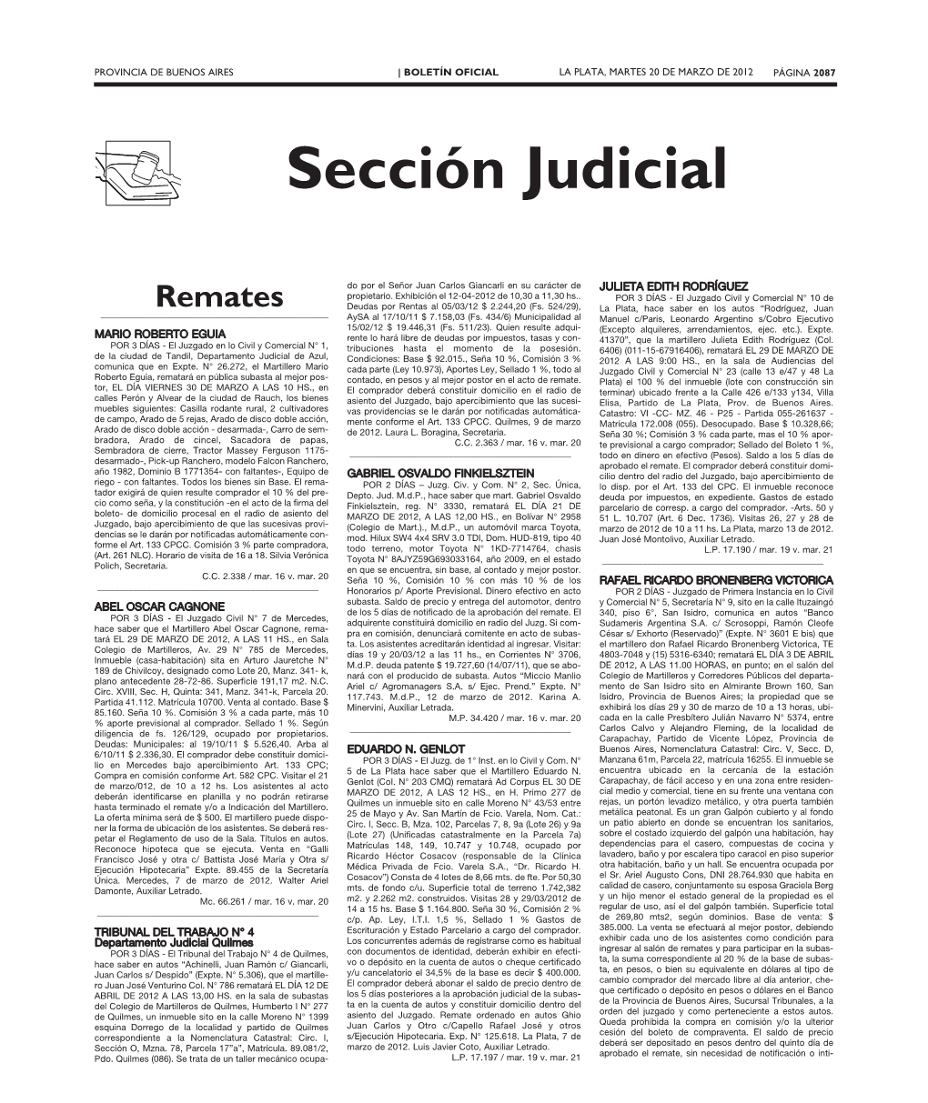 Sección Judicial