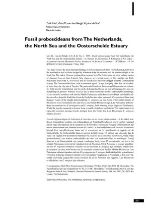 Fossil Proboscideans from the Netherlands, the North Sea and the Oosterschelde Estuary