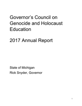 Governor's Council on Genocide and Holocaust Education