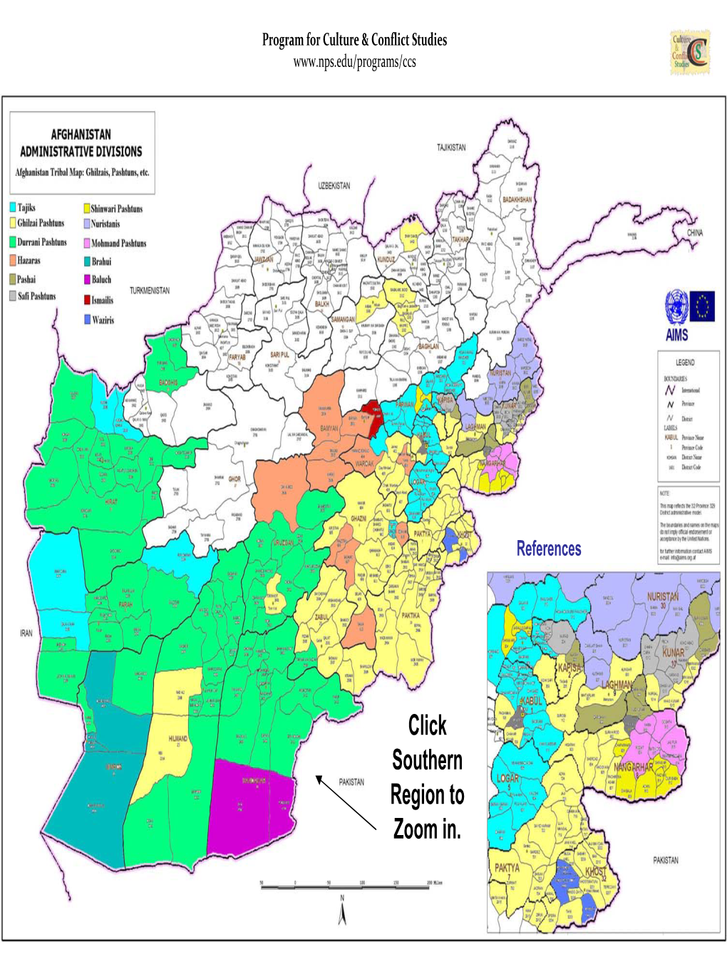 Helmand Province Tribal Map Predominant Tribes by District Baghran