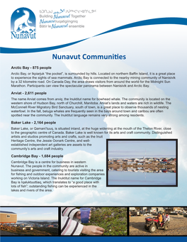 Nunavut Communities
