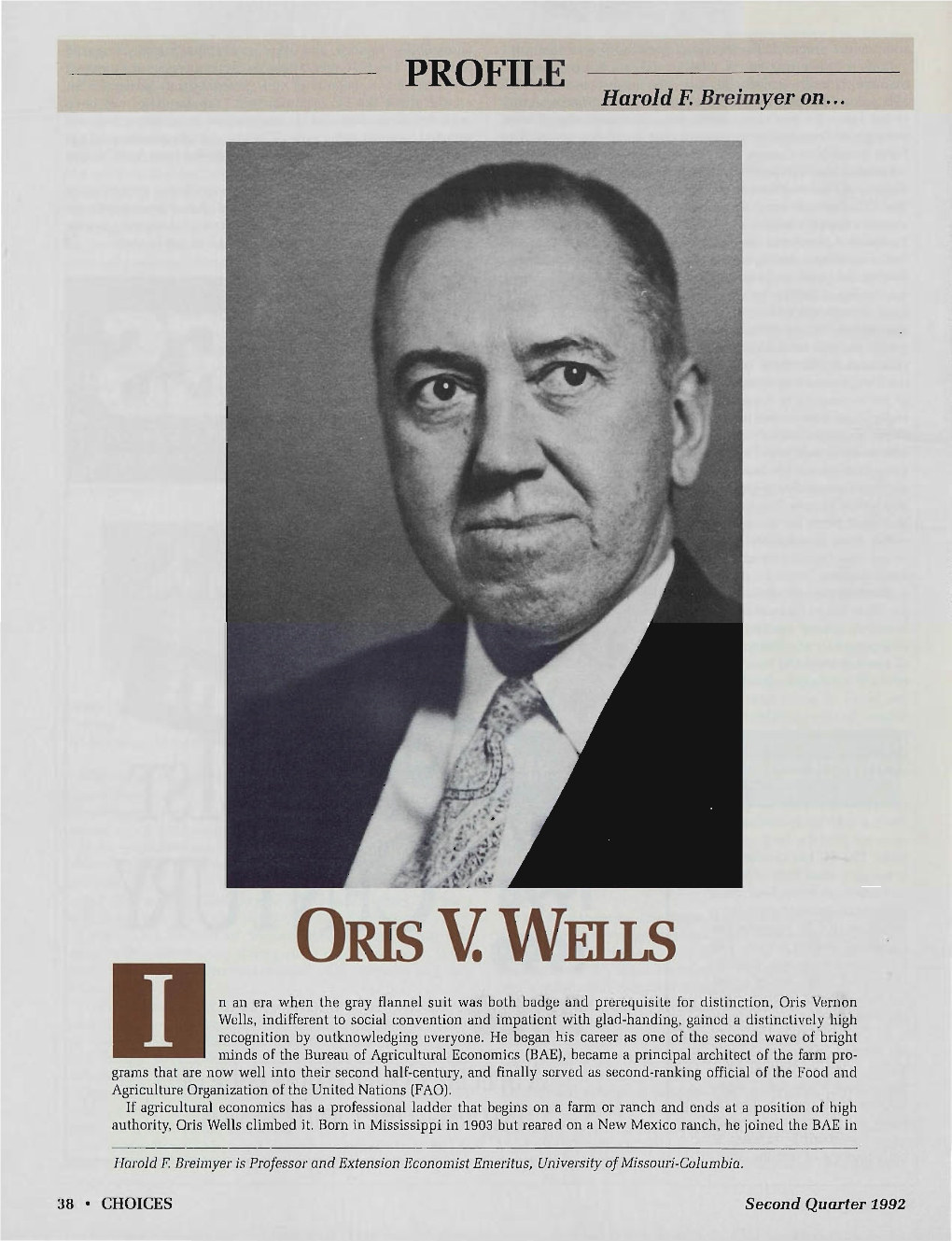 Oris V. Wells