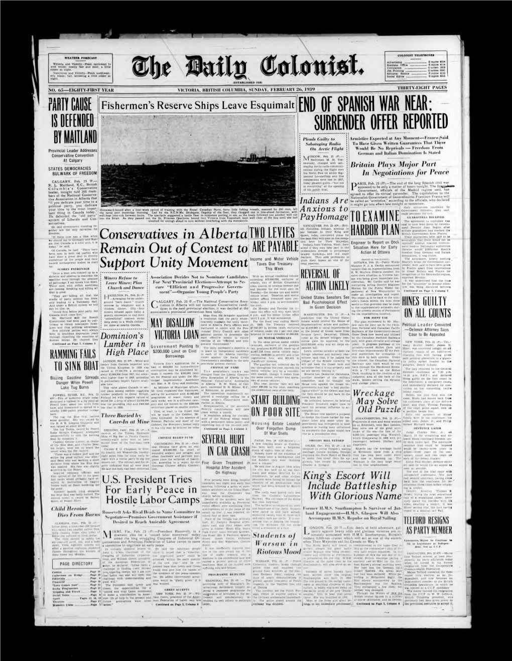 The Daily Colonist (1939-02-26)