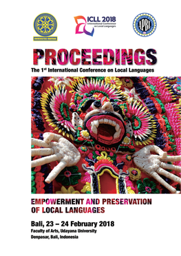Proceedings the 1St International Conference on Local Languages