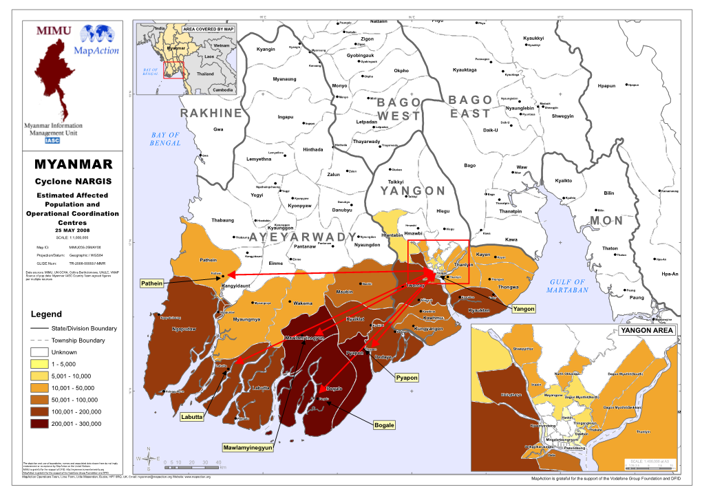 Myanmar Kyangin Myanaung Laos Gyobingauk Penwegon Gyobingauk Kanaung BAY of Okpho Kyauktaga BEN GAL Thailand Kyauktaga Okpho Myanaung Monyo Hpapun Hpapun