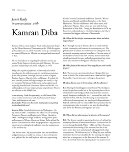 Kamran Diba Considered the Biggest Collection of Zeneroudis