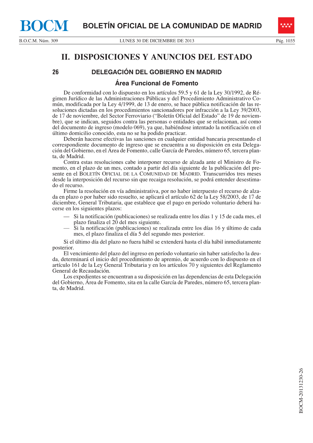 Ii. Disposiciones Y Anuncios Del Estado