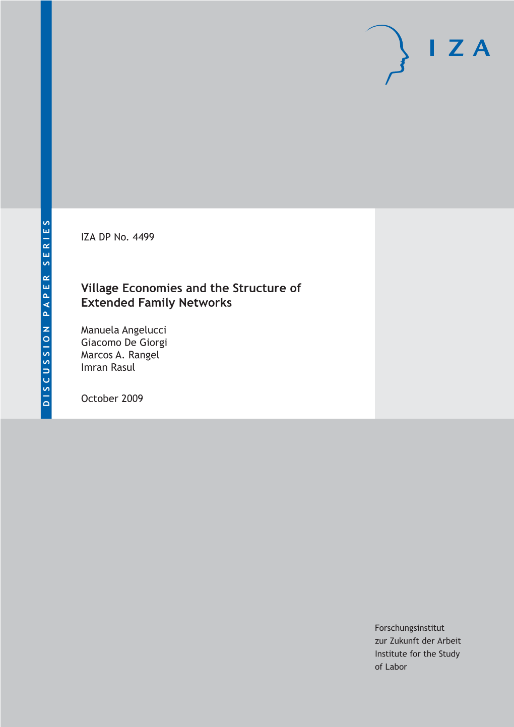 Village Economies and the Structure of Extended Family Networks