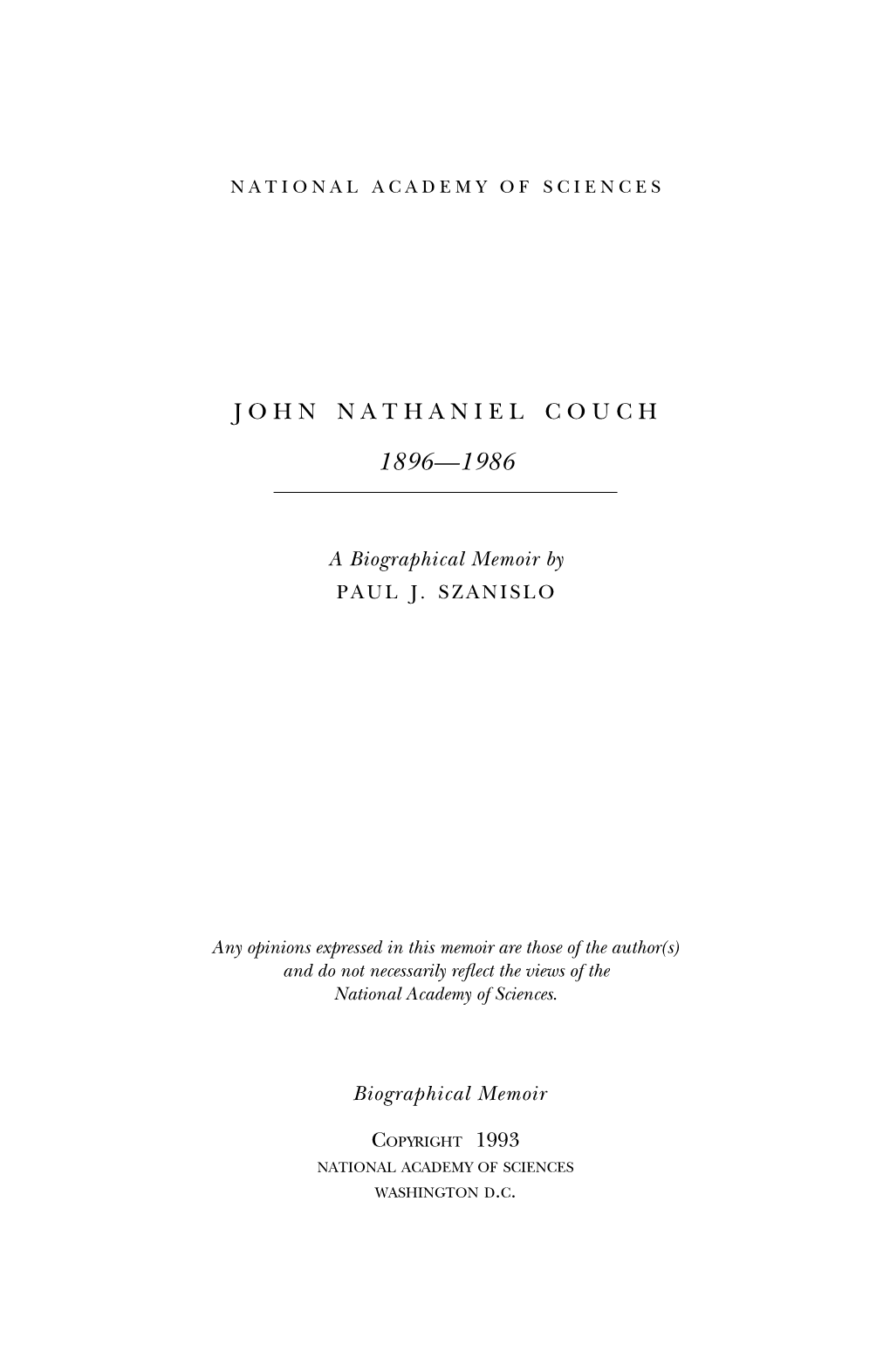 John Nathaniel Couch