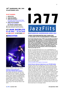 Jazzflits 01 09 2003 - 01 09 2020