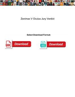Zenimax V Oculus Jury Verdict
