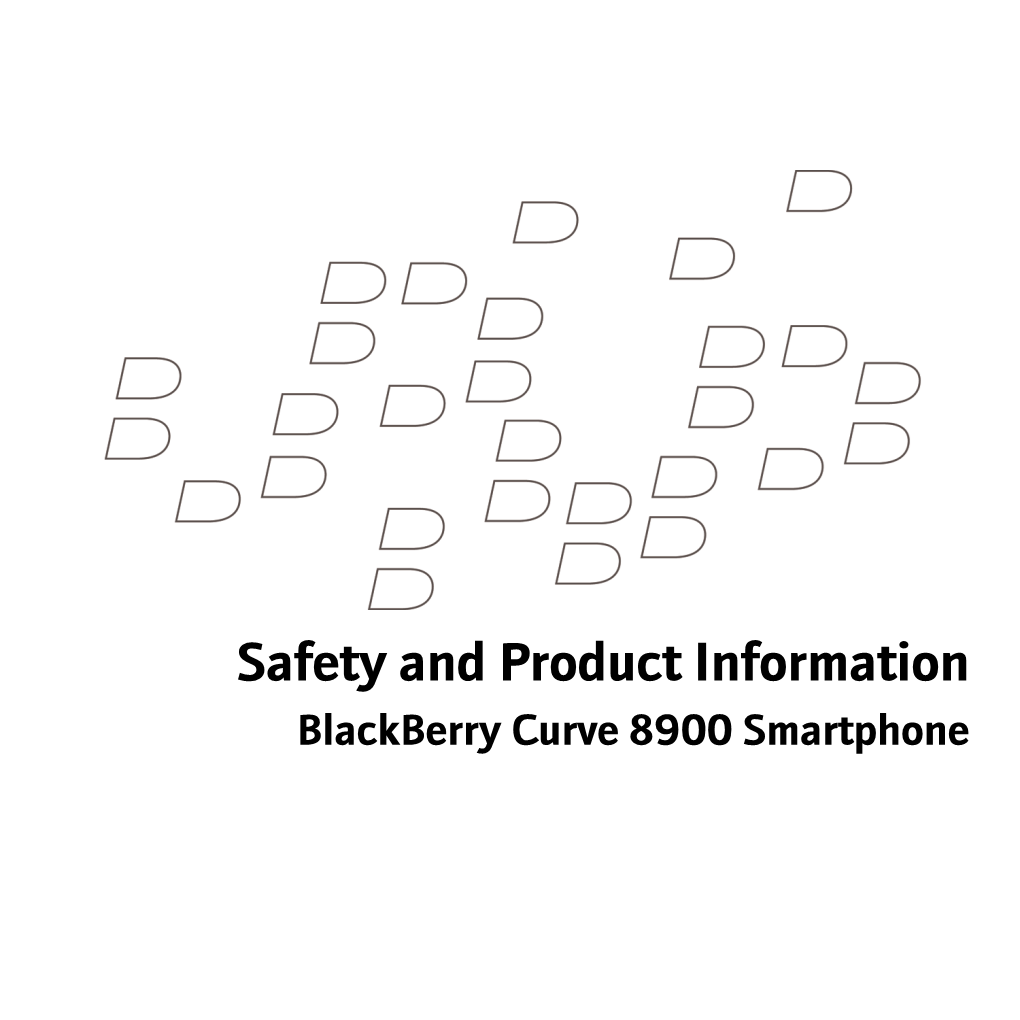 Blackberry Curve 8900 Smartphone MAT-20547-001 | PRINTSPEC-021 SWDT43156-481491-1120092526-001 | RBZ41GW Contents