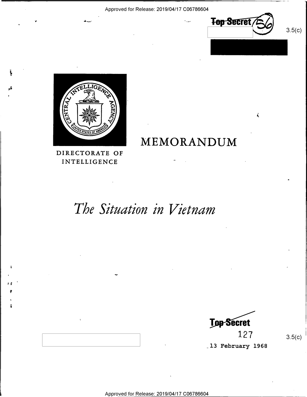 Report on the Situation in Vietnam, 13 February 1968