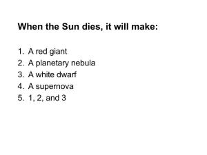 When the Sun Dies, It Will Make
