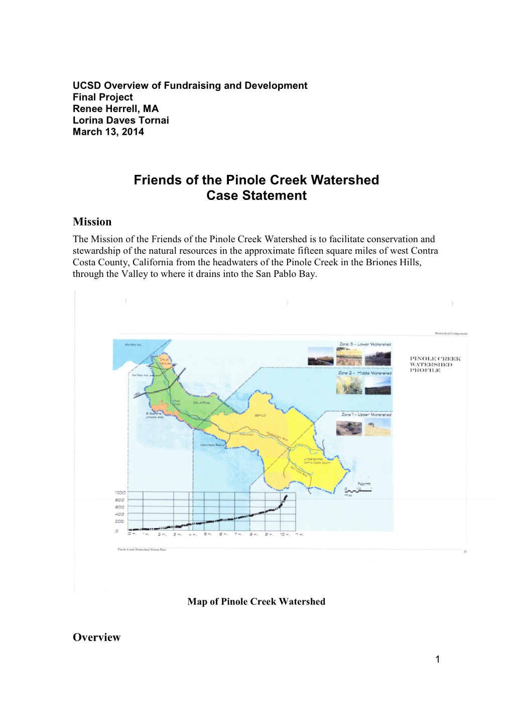 Friends of the Pinole Creek Watershed Case Statement