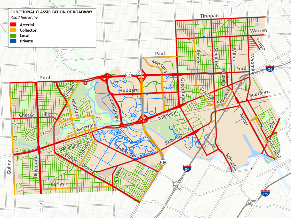 FUNCTIONAL CLASSIFICATION of ROADWAY Road Hierarchy Arterial