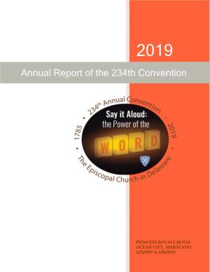 Annual Report of the 234Th Convention