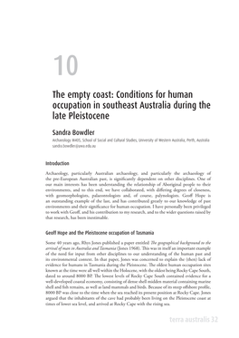 The Empty Coast: Conditions for Human Occupation in Southeast Australia During the Late Pleistocene 177