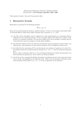 1 Barometric Formula